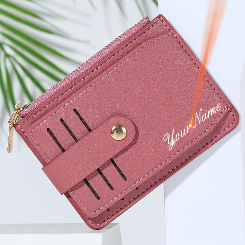 Interior Design Name Card - Dompet pendek wanita ukir nama gratis,