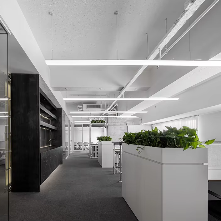 Interior Design Office Space - Desain Interior Gaya Industri Sanhai, Denah