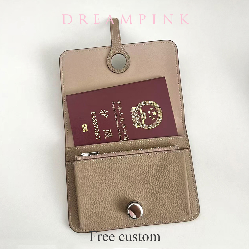 Interior Design Name Card - Dompet Paspor Perjalanan Wanita Kulit Asli