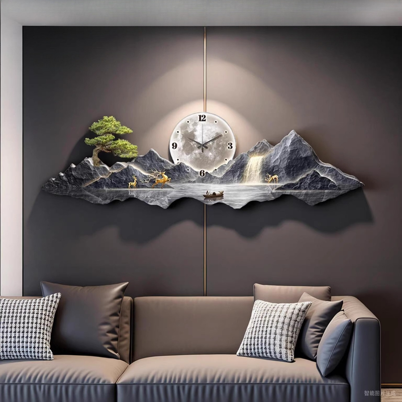 Jam Dinding Lampu Mewah Desain - Interior Design Living Room And Kitchen ulasan dan harga