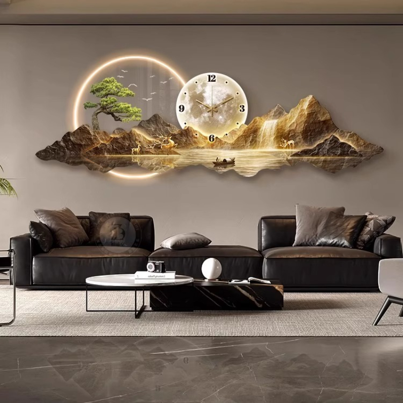 Jam Dinding Lampu Mewah Desain - Interior Design Living Room And Kitchen ulasan dan harga