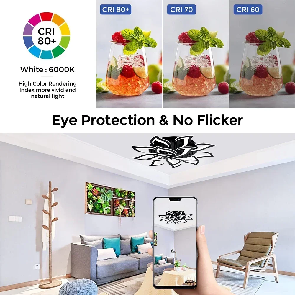 Desainer LED kelopak lampu gan - Interior Design Living Room And Kitchen ulasan dan harga