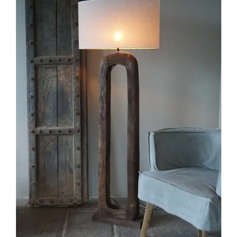Lampu Lantai Kayu Cokelat Inte - Interior Design Office Space ulasan dan harga