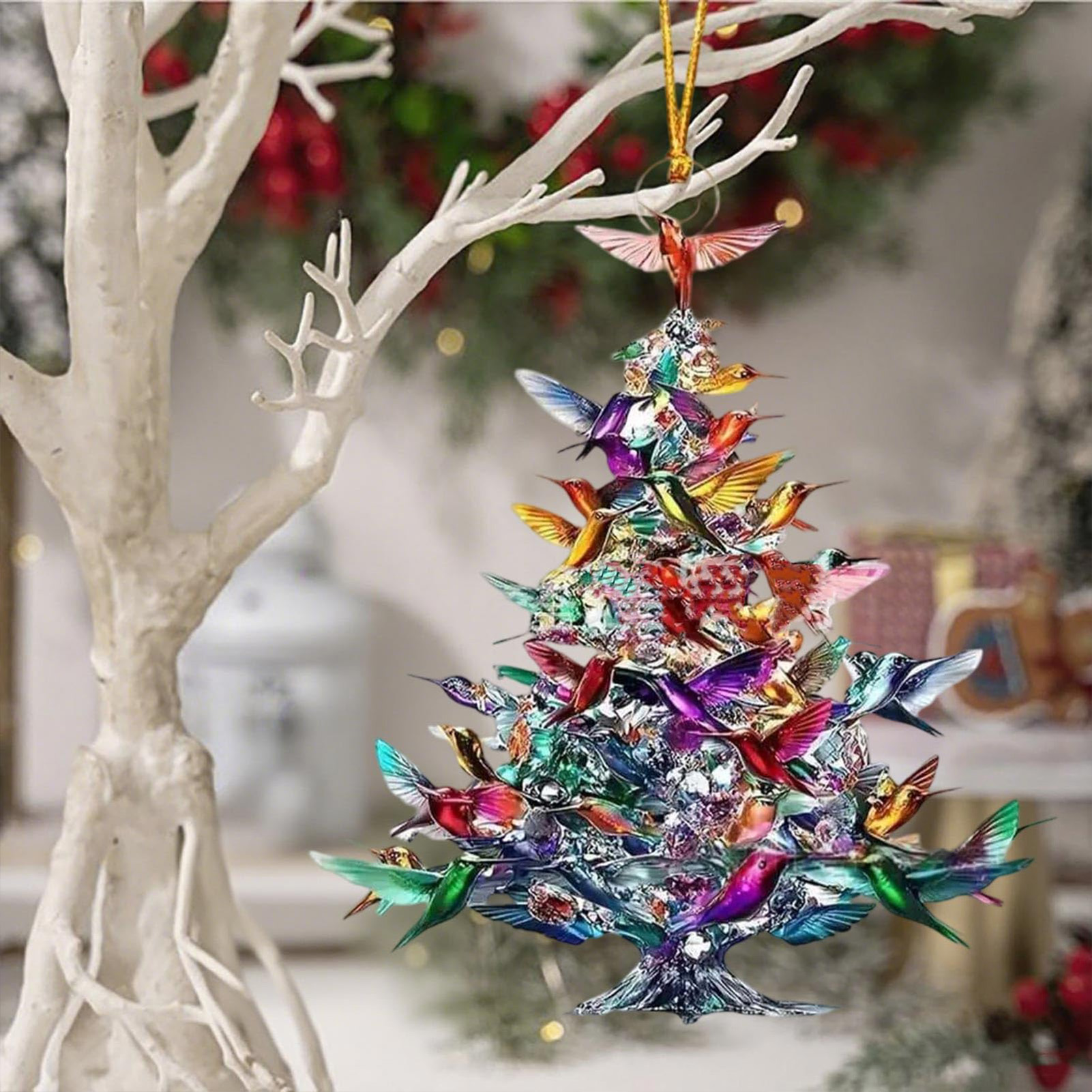 Ornamen Burung Akrilik 2D 8cm  - Interior Design Xmas ulasan dan harga