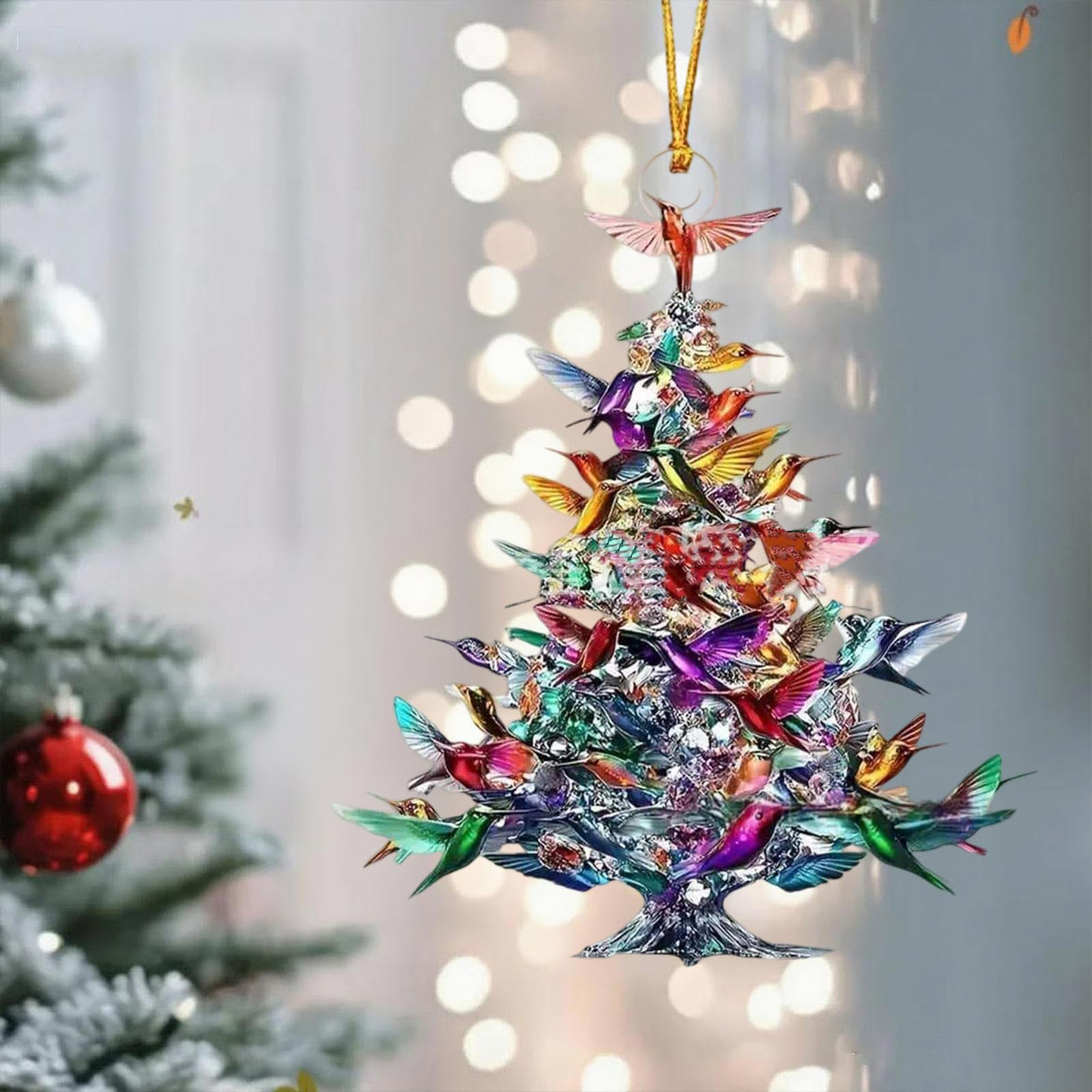 Ornamen Burung Akrilik 2D 8cm  - Interior Design Xmas ulasan dan harga